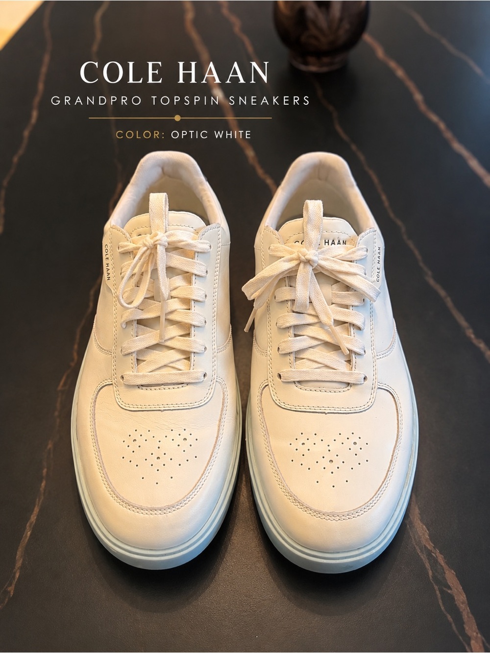 Cole Haan GrandPro Topspin Sneakers in Optic White